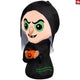 3.5' Gemmy Airblown Inflatable Halloween Snow White's Evil Queen as Old Woman w/ Pumpkin