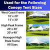 Image of 6 Stake Canopy Tent Extended Usage, Kit B