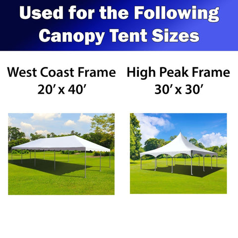 12 Stake Canopy Tent Extended Usage, Kit E
