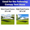 Image of 12 Stake Canopy Tent Extended Usage, Kit E