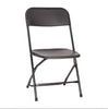 Image of Black Plastic Heavy Duty Folding Chair, Big and Tall
