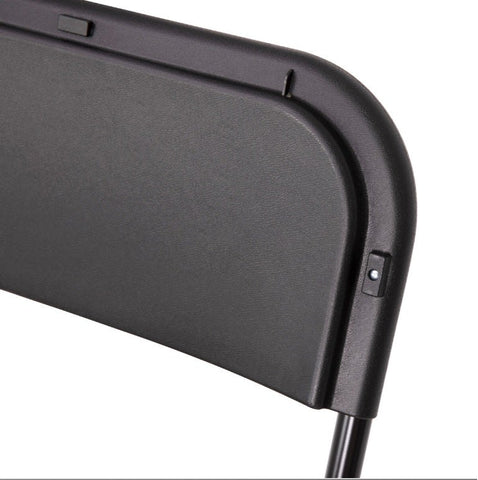 Black Plastic Heavy Duty Folding Chair, Big and Tall