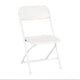 White Plastic Heavy Duty Folding Chair, Big and Tall