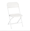 Image of White Plastic Heavy Duty Folding Chair, Big and Tall