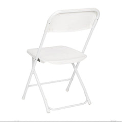 White Plastic Heavy Duty Folding Chair, Big and Tall