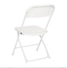 Image of White Plastic Heavy Duty Folding Chair, Big and Tall