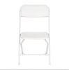 Image of White Plastic Heavy Duty Folding Chair, Big and Tall