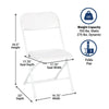 Image of White Plastic Heavy Duty Folding Chair, Big and Tall