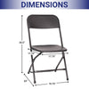 Image of Black Plastic Heavy Duty Folding Chair, Big and Tall