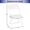 Image of White Plastic Heavy Duty Folding Chair, Big and Tall