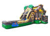Image of Cabin Combo Wet/Dry - Log Cabin Inflatable Bounce House with Slide