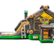 11.5'H Crossover Rainbow Inflatable Bounce House Side Slide Combo with Blower by POGO