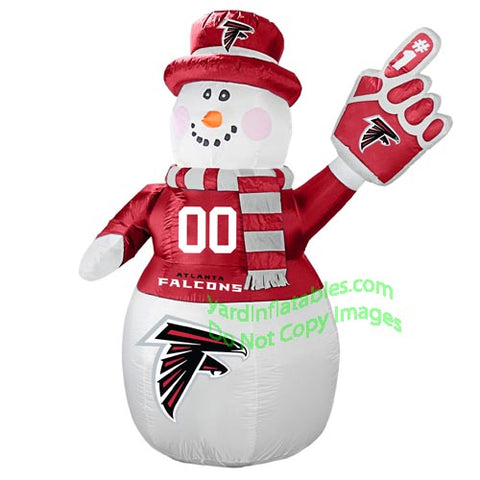 7' Air Blown Inflatable NFL Atlanta FALCONS Snowman