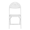 Image of White Fan Back Folding Chairs