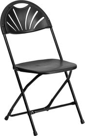 Black Fan Back Folding Chairs