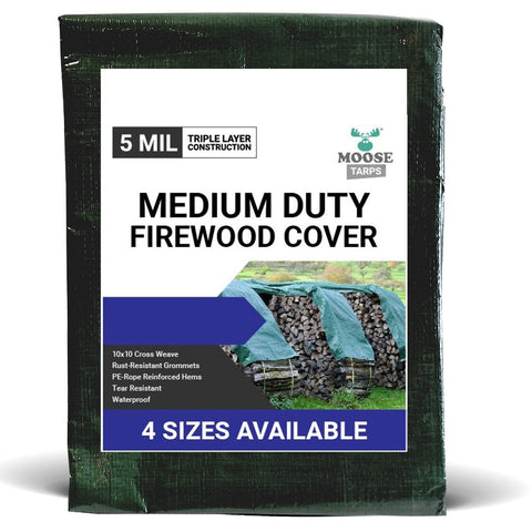 6' x 26' Water Resistant Wood Pile Poly Tarp Cover