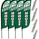 Open House Feather Flag - 4 Pack w/ Ground Spike Pole Set