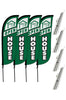 Image of Open House Feather Flag - 4 Pack w/ Ground Spike Pole Set