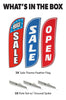 Image of Sale Feather Flag - Variety 3-Pack w/ Ground Spike Pole Set