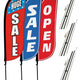 Sale Feather Flag - Variety 3-Pack w/ Ground Spike Pole Set