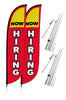 Image of Now Hiring Feather Flag - 2 Pack w/ Ground Spike Pole Set