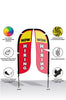 Image of Now Hiring Feather Flag - 2 Pack w/ Ground Spike Pole Set