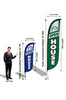 Image of Open House Feather Flag - 4 Pack w/ Ground Spike Pole Set