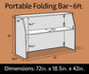 Image of 72" Folding Bar, Driftwood