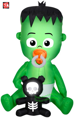 5.5' Gemmy Airblown Inflatable ANIMATED Baby Frankenstein Monster w/ Pacifier