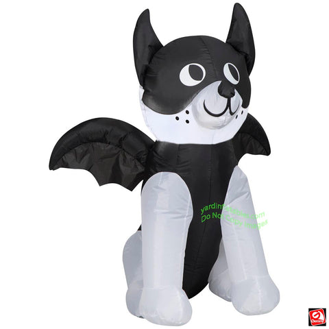 3.5' Gemmy Airblown Inflatable Halloween French Bulldog w/ Bat Wings