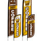 Fresh Hot Coffee Feather Flag