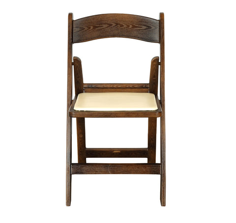 Resin Folding Chairs, Fruitwood