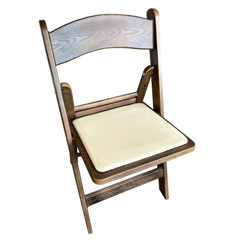 Resin Folding Chairs, Fruitwood