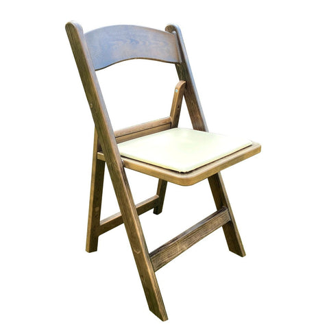 Resin Folding Chairs, Fruitwood