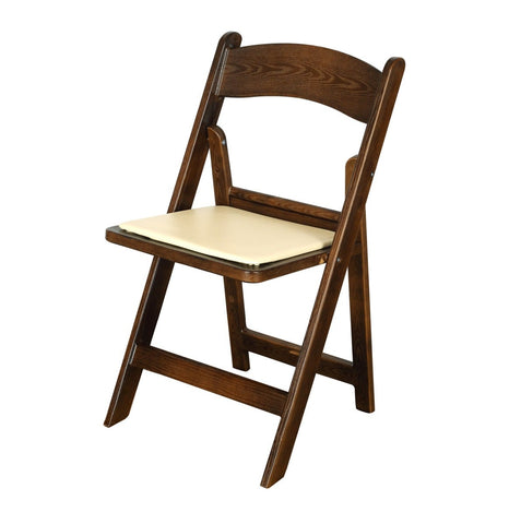 Resin Folding Chairs, Fruitwood
