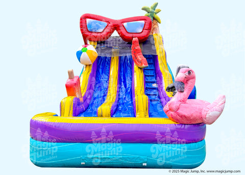 17 Pool Party Dual Slide by Magic Jump