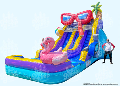 17 Pool Party Dual Slide by Magic Jump