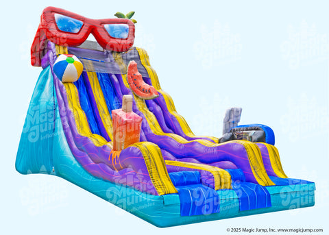 20 Pool Party Dual Slide by Magic Jump