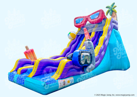 20 Pool Party Dual Slide by Magic Jump
