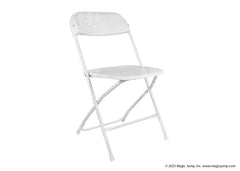Plastic Folding Chair White - 100 pack by Magic Jump