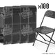 Plastic Folding Chair Black - 100 pack by Magic Jump
