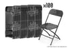Image of Plastic Folding Chair Black - 100 pack by Magic Jump