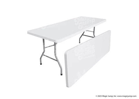 Plastic Rectangular Table 72 inch by Magic Jump