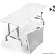 Plastic Rectangular Fold-in-Half Table 72 inch - 25 pack by Magic Jump