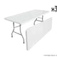 Plastic Rectangular Table 72 inch - 30 pack by Magic Jump