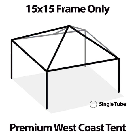 15' x 15' Replacement West Coast Tent Frame Only, Single Tube