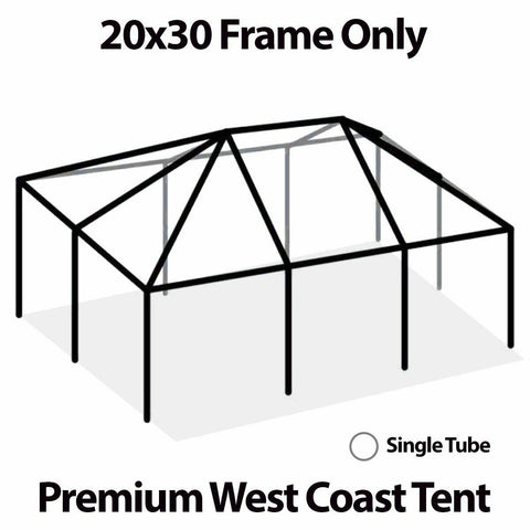 20' x 30' Replacement West Coast Tent Frame Only, Single Tube