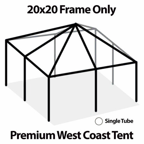 20' x 20' Replacement West Coast Tent Frame Only, Single Tube