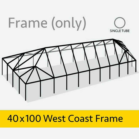 40' x 100' Replacement West Coast Tent Frame Only, Single Tube