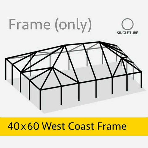40' x 60' West Coast Frame Tent - Single Tube Frame Only, Single Tube